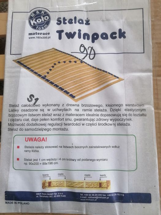 Stelaż wkład łóżka  90x200