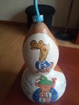 cabaça seca pintada à mão