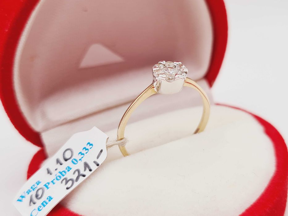 Śliczny Złoty Pierścionek pr.333 (8K)  NOWY!