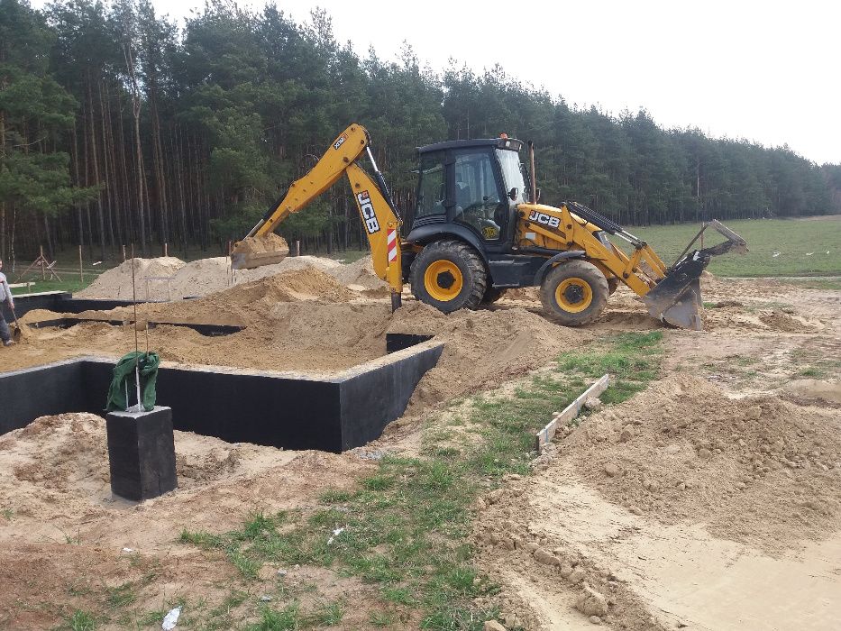 Usługi koparka, koparko-ładowarka, prace ziemne, wykopy, rozbiórki.