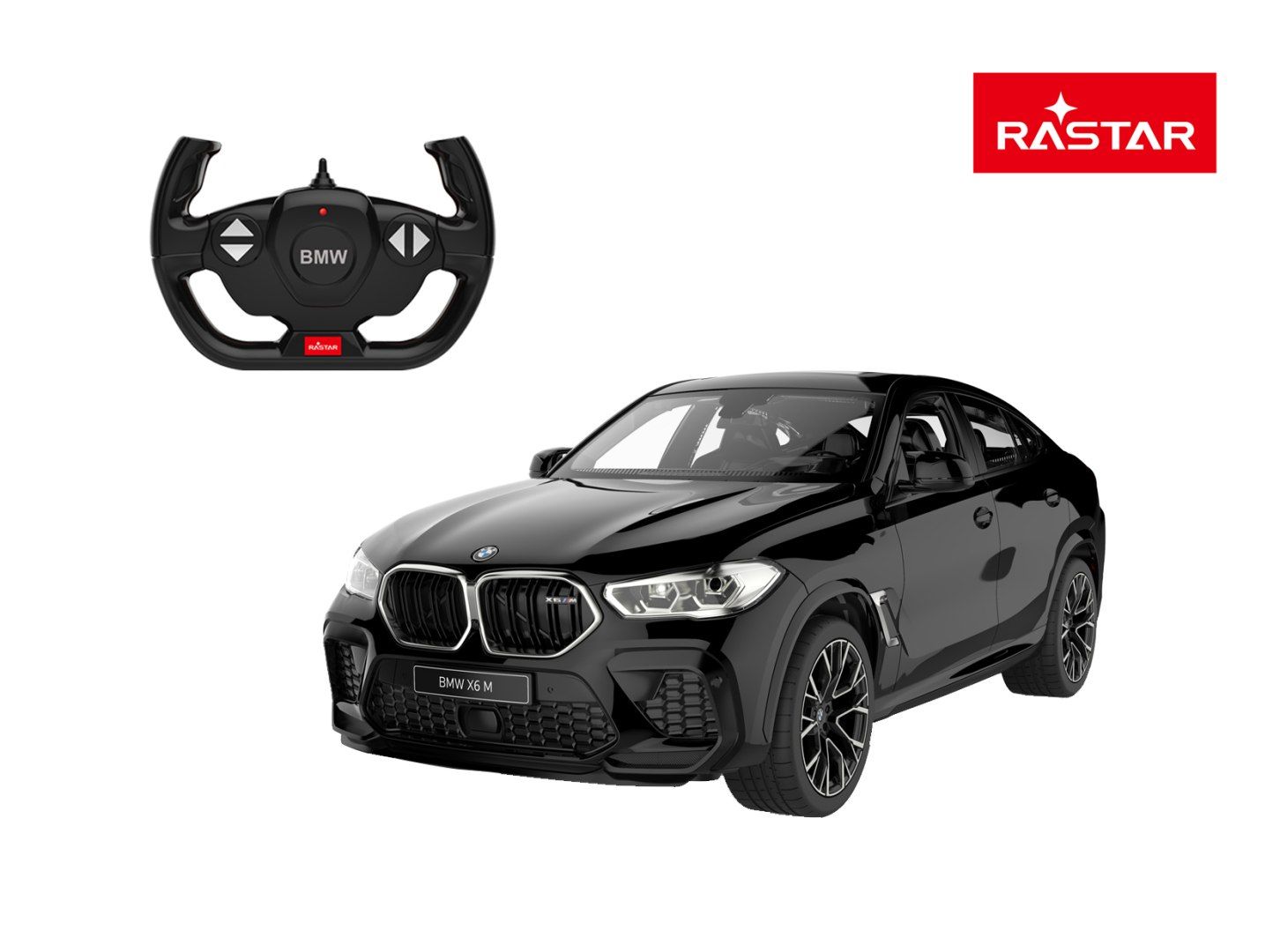 Autko auto zdalnie sterowane  BMW X6 M 1:14 RASTAR Czarny