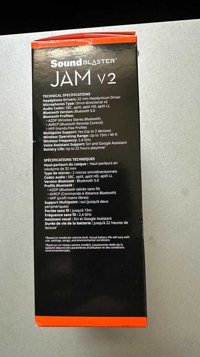 Creative Sound Blaster JAM V2 Bluetooth 5.0 Czarne