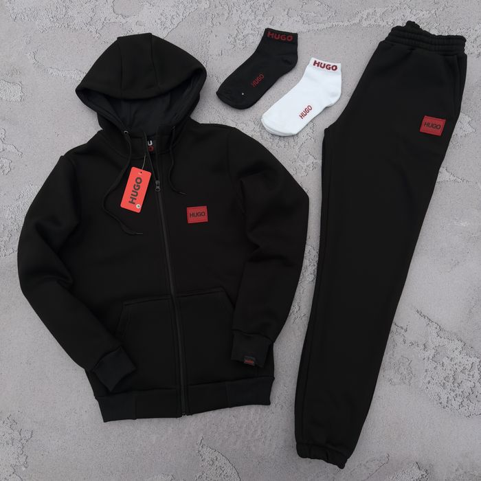 Костюм HUGO ЗИМА: зіп худі-штани  2 пари шкарпеток у подарунок