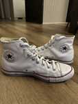 Converse biale skórzane wysokie