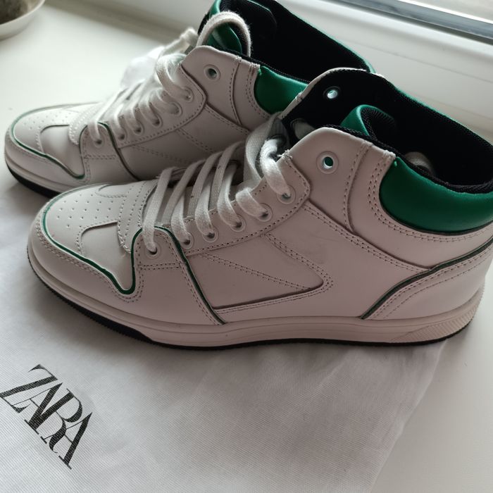 Высокие кожаные кеды кроссовки хайтопы Zara 38 р