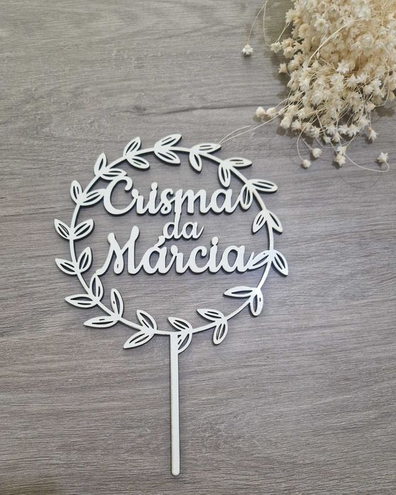 Topos Bolo em Madeira personzalizados