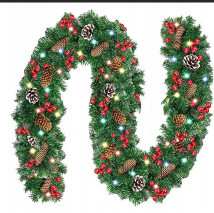 Nowa świąteczna girlanda LED 220cm