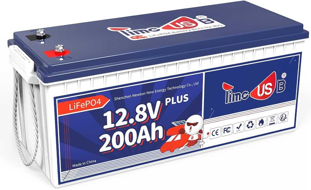 Акумулятор Timeusb LiFePO4 12V, 200Ah Plus Battery Built-in 200A BMS