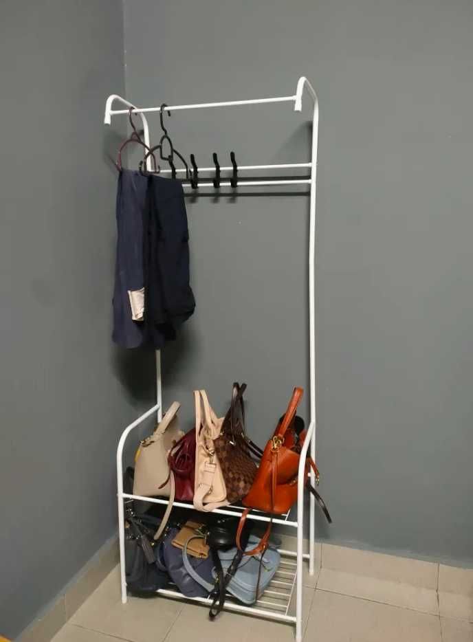 Половая вешалка 3-в-1 для одежды Corridor Rack для маленького дома