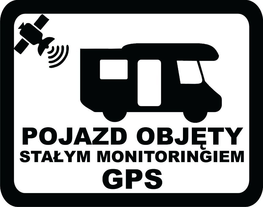 n247-Naklejka na Kamper / pojazd pod nadzorem GPS