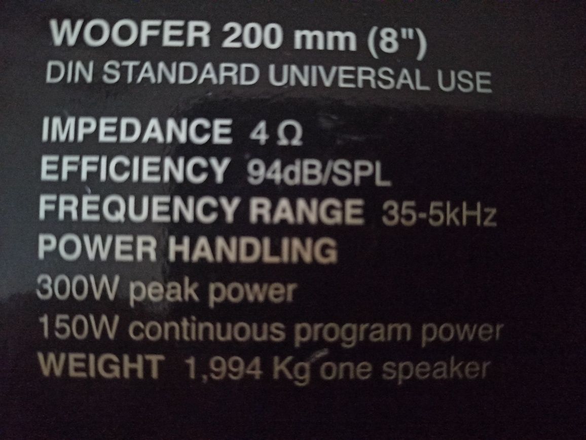 Hertz hv 200 mid woofer 150 RMS 4 ohm.