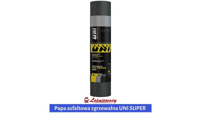 Papa asfaltowa zgrzewalna Matizol-UNI SUPER gr.5,2mm giętkość do -20