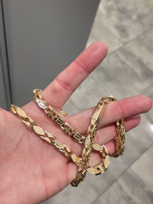 Złoty łańcuszek splot CARTIER 585