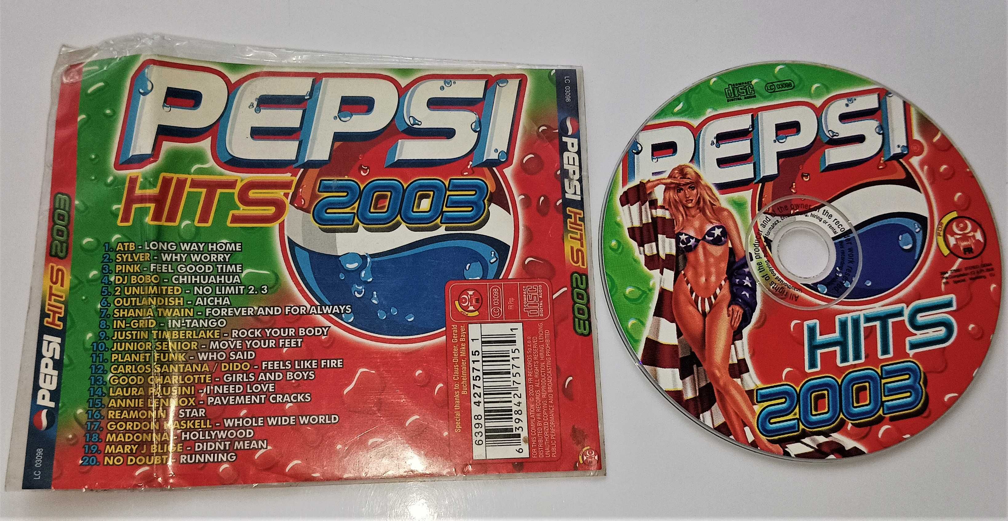 Przeboje Pepsi Hits 2003 płyta CD 20 utworów