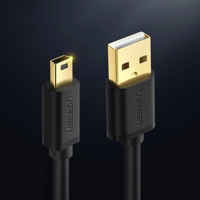 Ugreen kabel przewód USB - mini USB 480 Mbps 1 m czarny