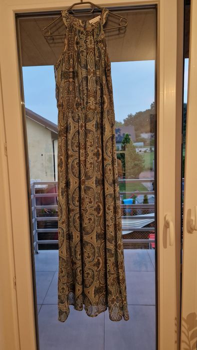 Reserved S M indyjskie wzory sukienka maxi