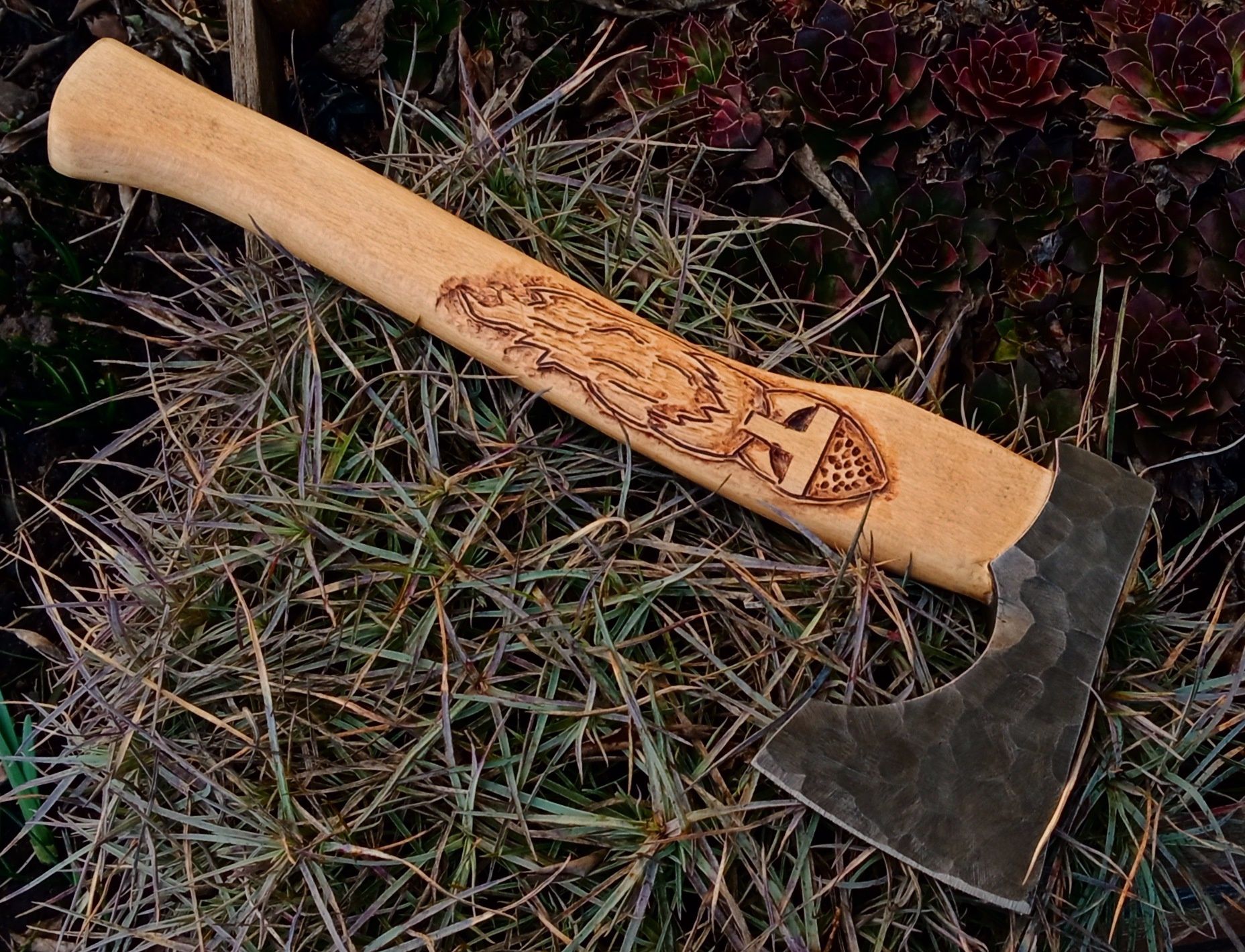 Siekiera "Viking" Tomahawk Bushcraft Ręcznie Robiona