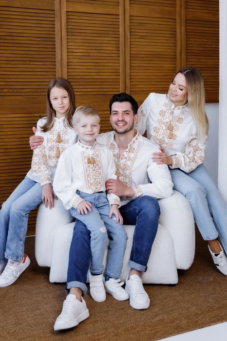 Вишиванка сімейний look, парні вишиванки льон котон