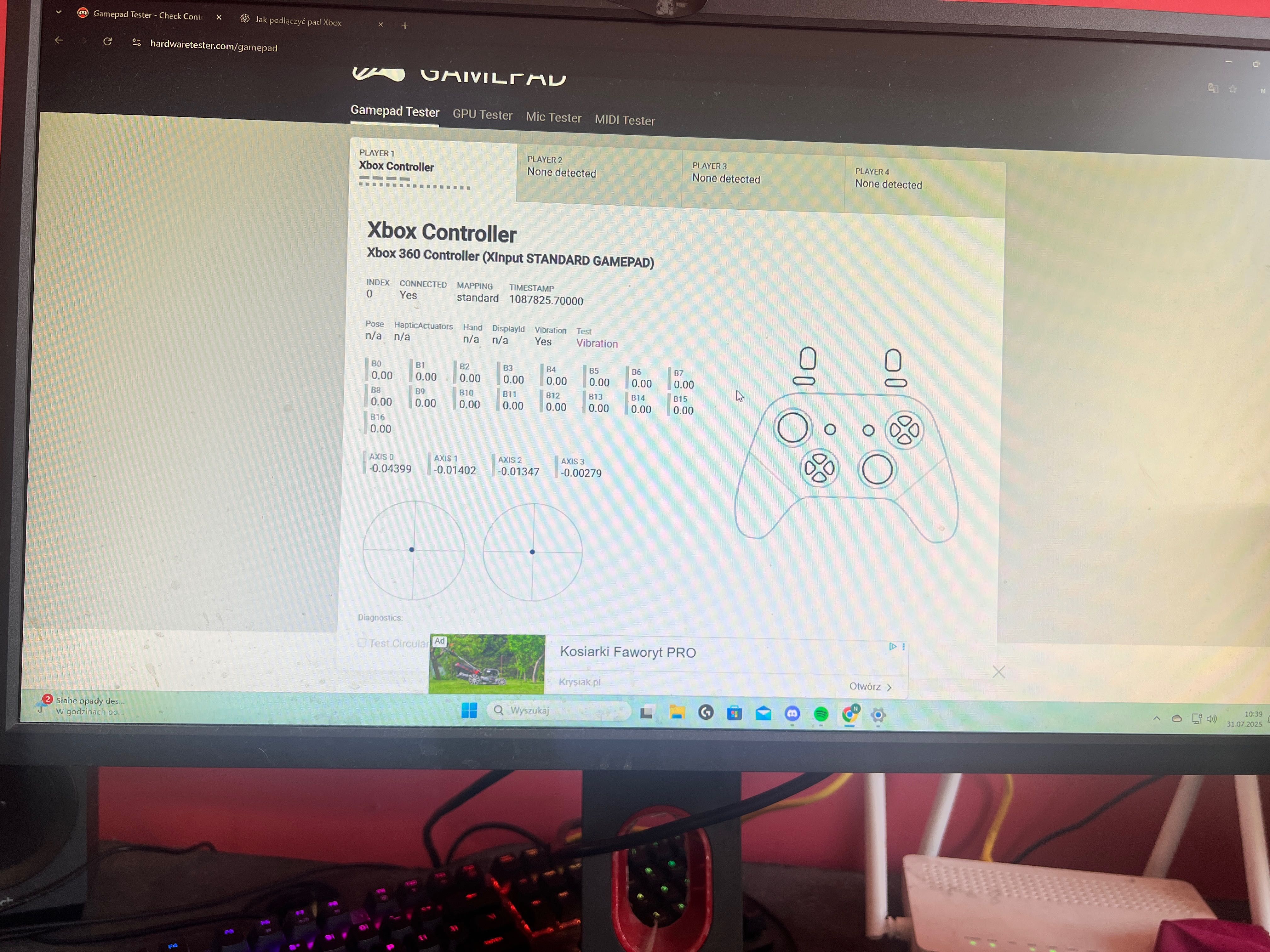 Pad/Kontroler Xbox Series X/S PC bezprzewodowy