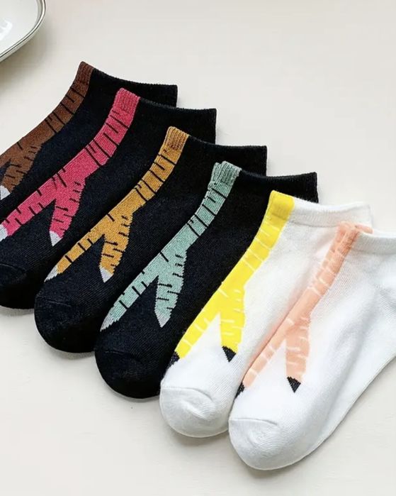 Пари літніх веселих принтів цікаві цікаві носки з пташиними ніжками