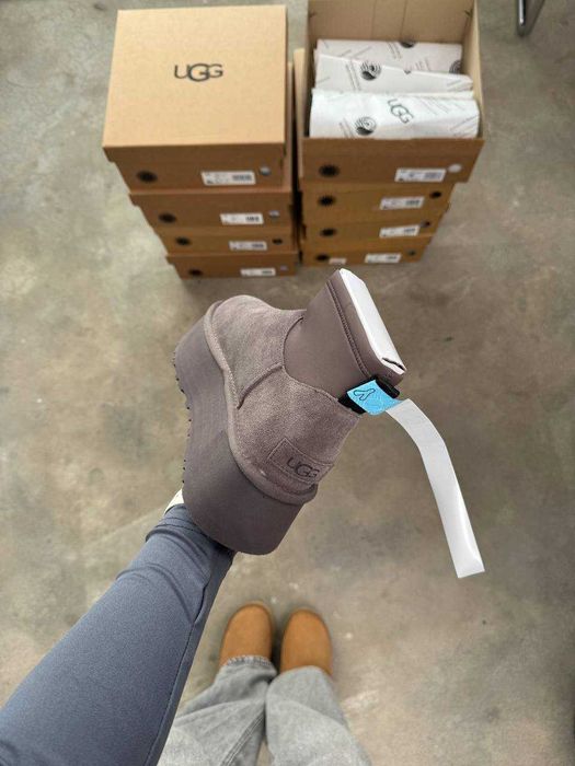 Женские Угги Ugg dipper platform grey / Угги зимние LUX 37 38 39