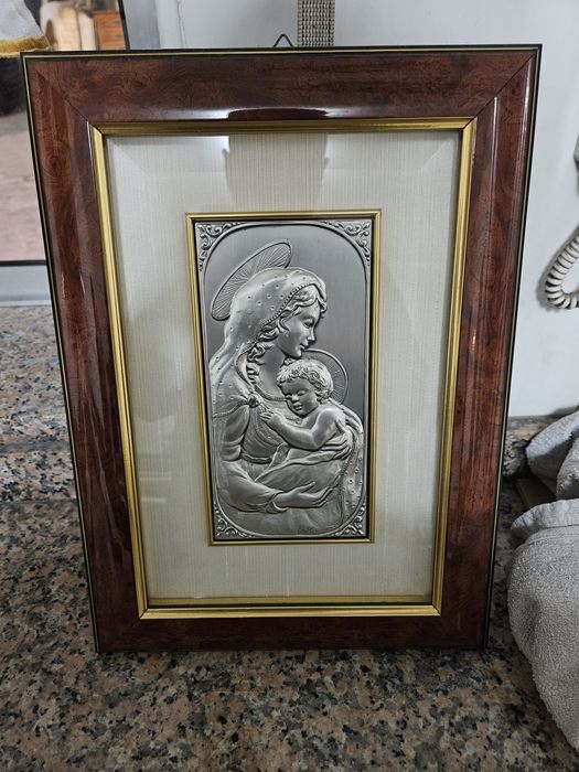 Quadro em prata com moldura