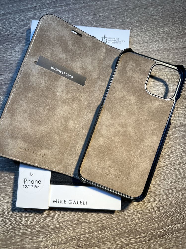 Etui PREMIUM skóra do iPhone 12/12 Pro / czarne!!!