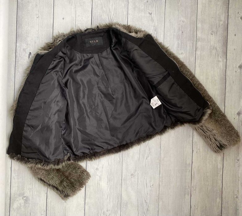 Нова жіноча укорочена шубка,куртка хутро від  Vila S(36)8