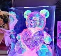 УЦІНКА Хрустальный Медвежонок Геометрический Мишка 3D LED Teddy Bear