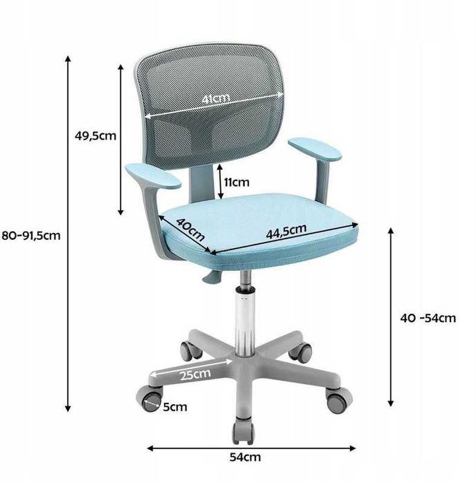 Fotel krzesło obrotowe dla dzieci z regulacją wysokości Costway