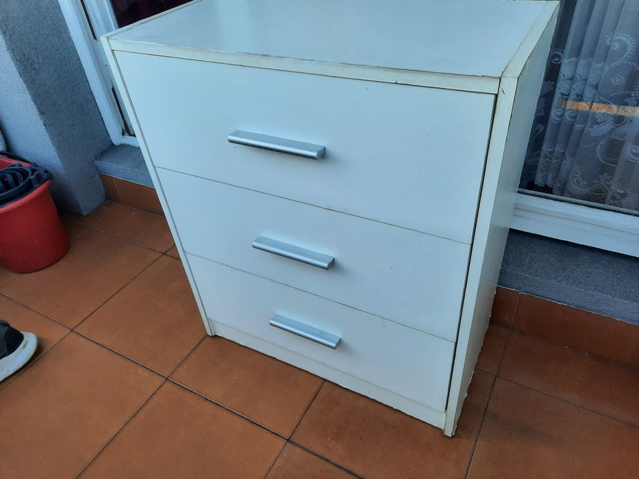 szafa szafka komoda schowek 3 x szuflada biały mat 60x30x72 Ikea