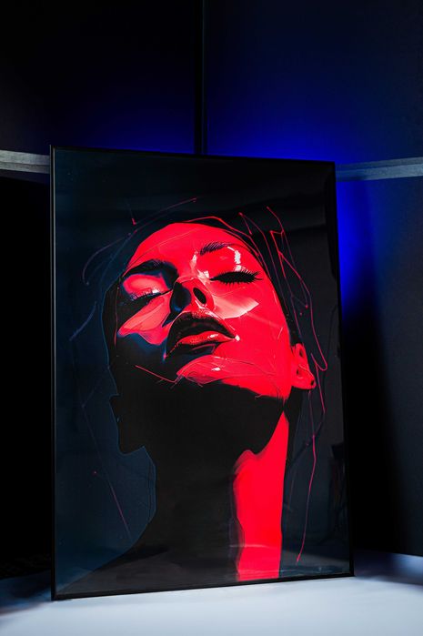 Plakat na Ścianę Obraz Dekoracja Pastelowy Kot Art 50x70 cm Premium