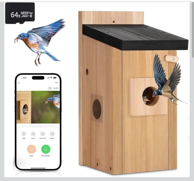 TREEBIRDY Inteligentny domek karmnik dla ptaków z kamerą Wi-Fi