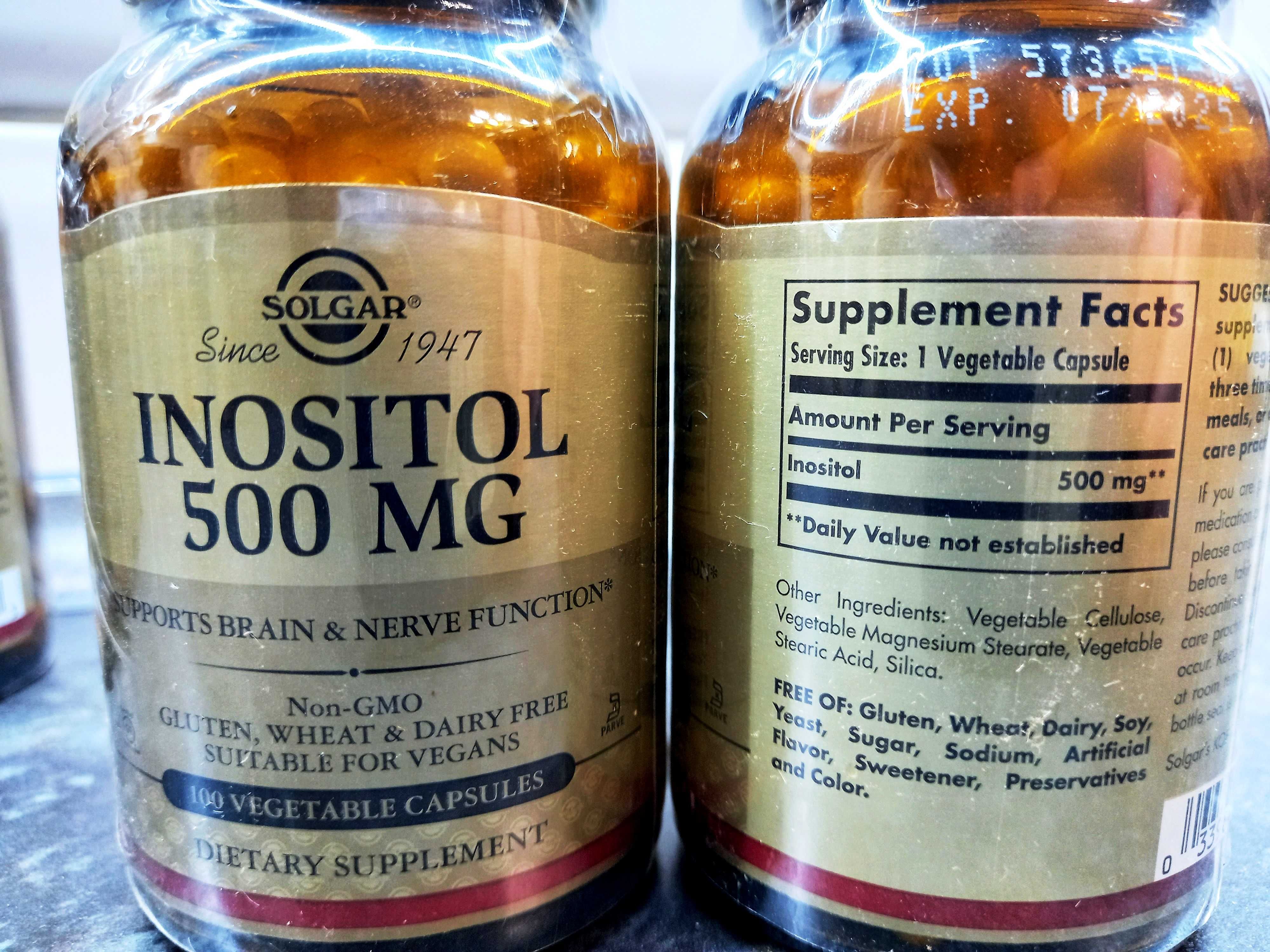 Solgar, Inositol 500 мг (100 капс.), инозитол, інозитол