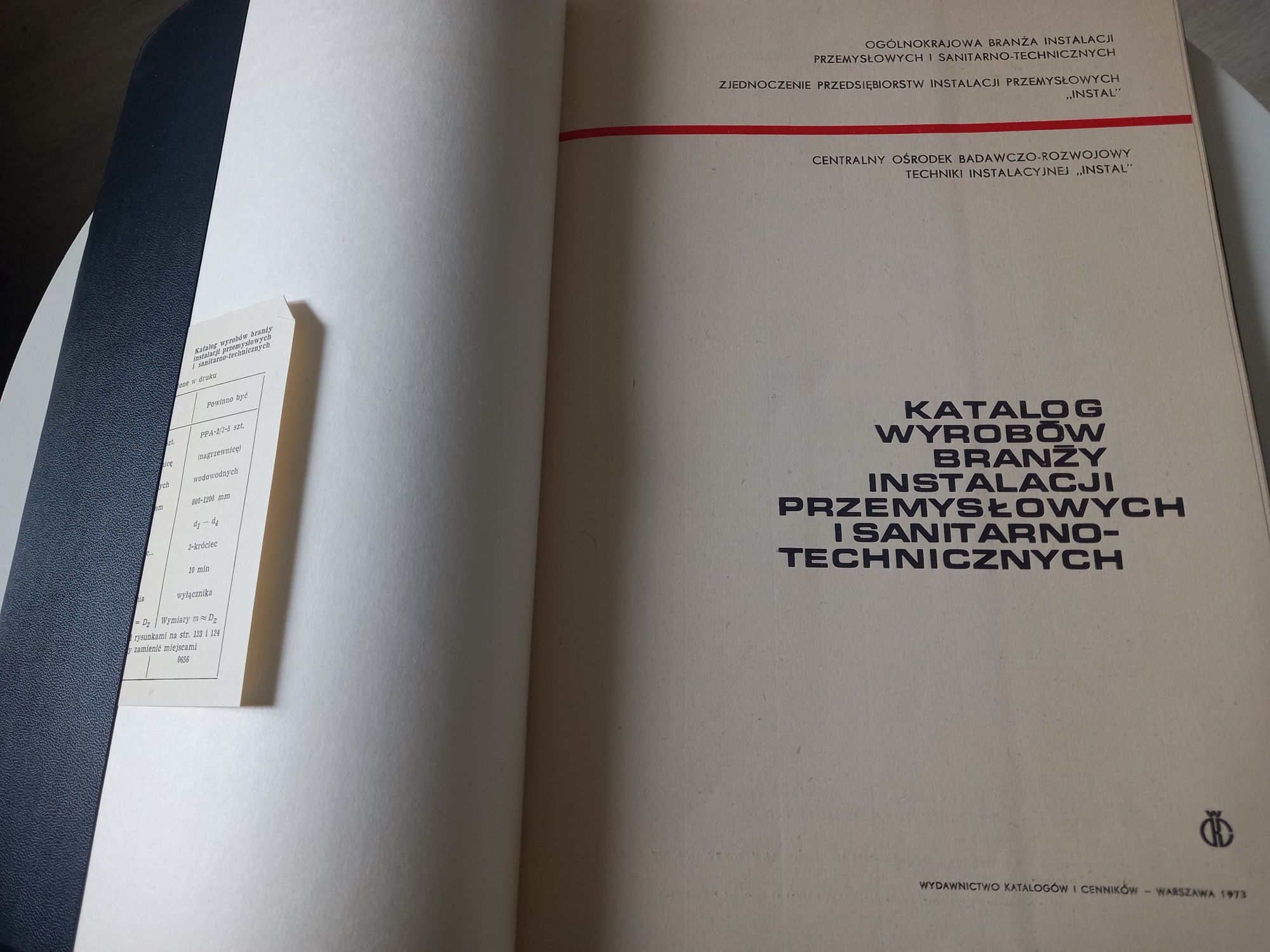 Katalog Wyrobów Branży Instalacji Przemysłowych Instal 1973rok