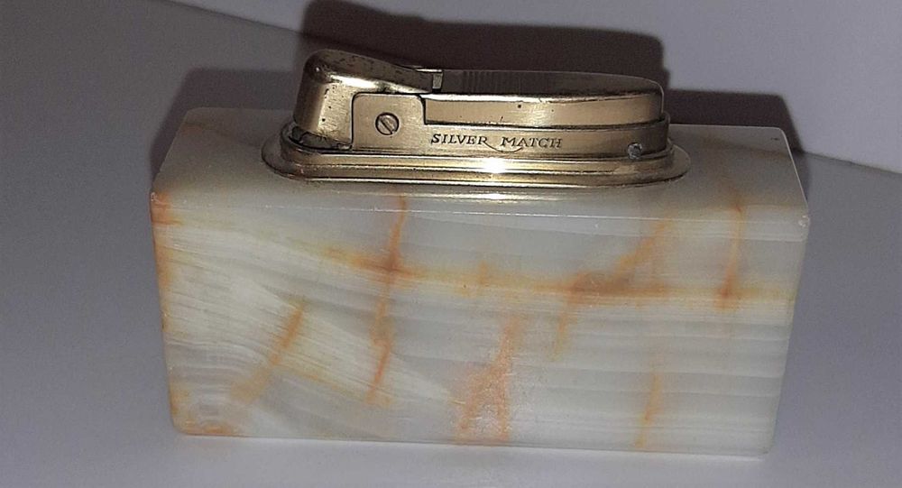 Zapalniczka Gabinetowa Silver Match marmur Austria Sprawna