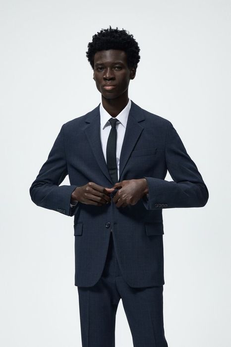 Fato Zara azul padrao novo Calça tam 38 Blazer 48 por estrear