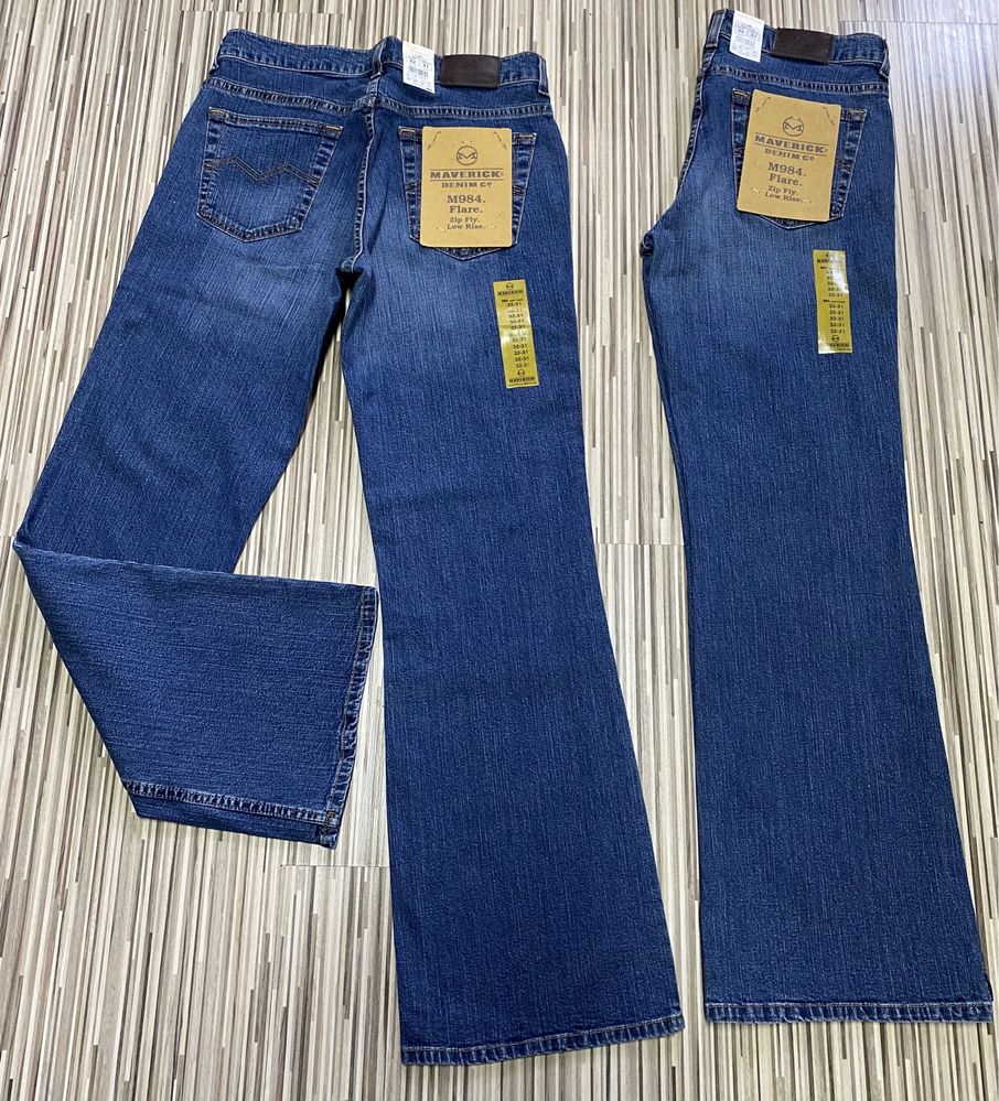 Spodnie damskie jeans 32/31 pas 81 cm komplet 2 pary Lee nowe dzwony