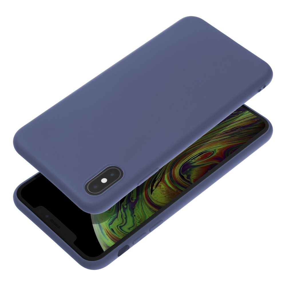 Etui Case Plecki Matt Do Iphone X / Xs Niebieski + Szkło 9H