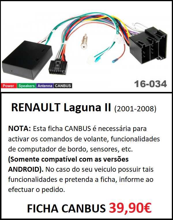 (NOVO) Rádio 2DIN • Renault Laguna 2 / II (2001 até 2008) • Android