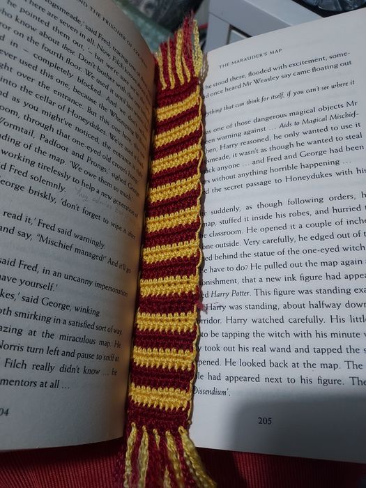 Marcador de Livro - Gryffindor - Harry Potter - Crochet