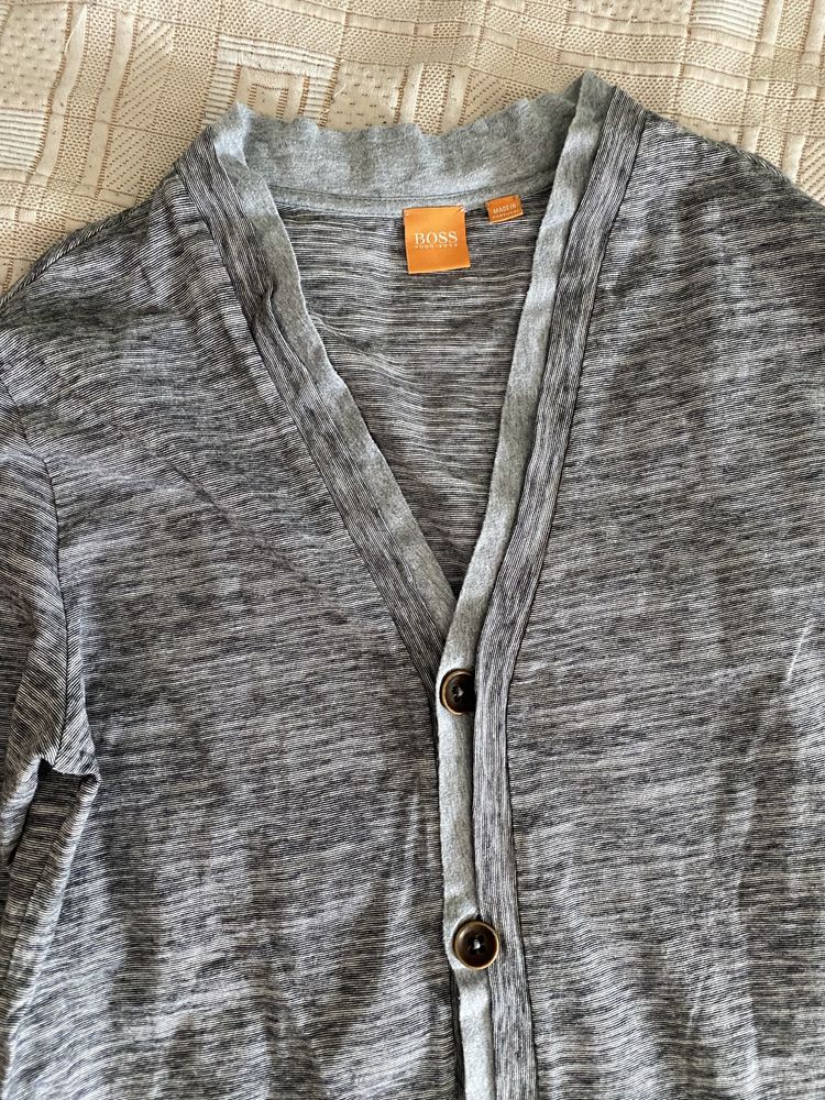 Hugo Boss męski sweter kardigan z bawełny