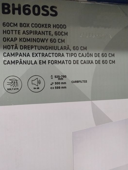 Okap kominkowy 60 cm