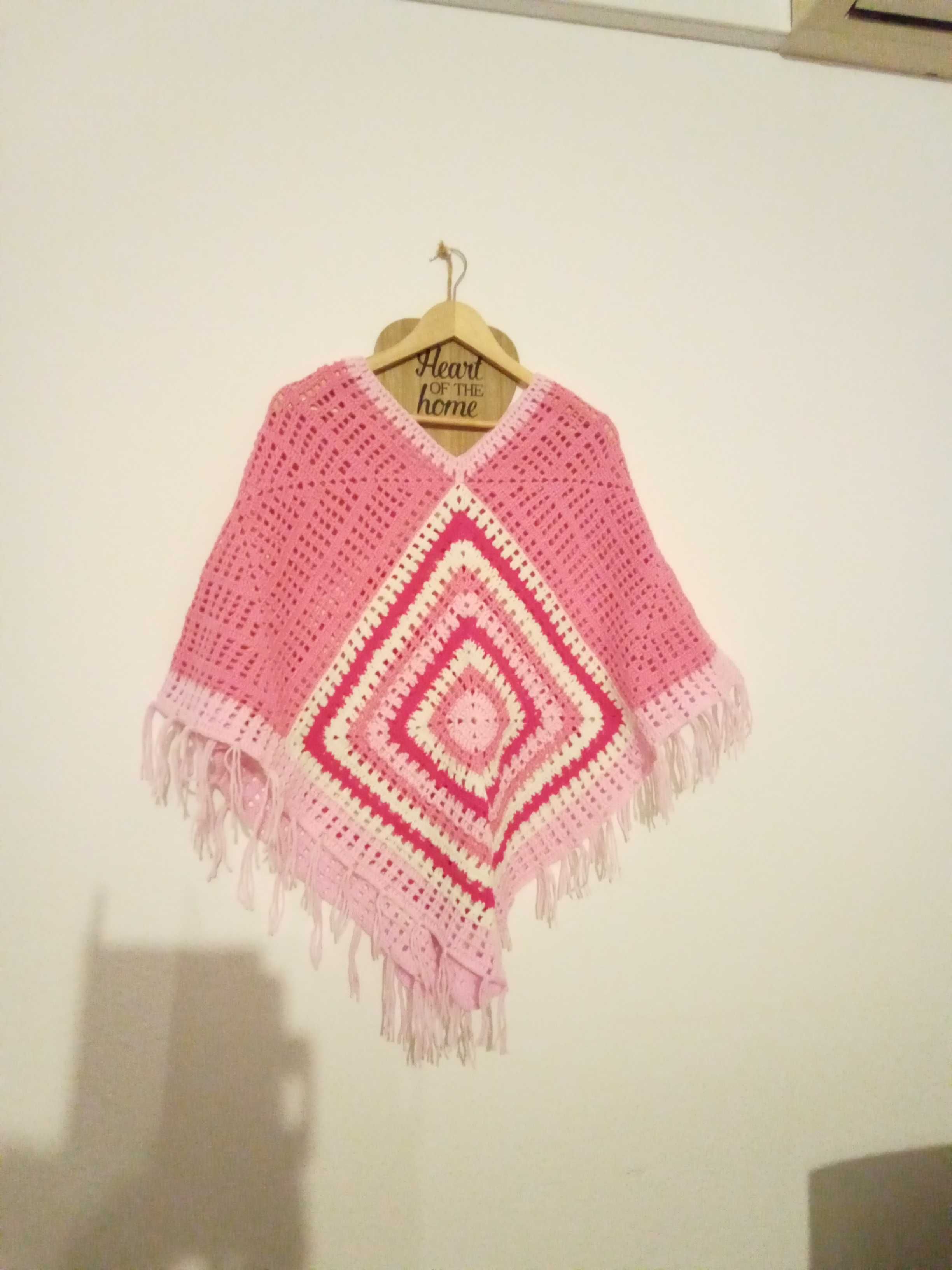 Poncho em Crochet