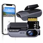 Kamera Samochodowa 4K WDR G-Sensor Wideorejestrator GPS WIFI + 64GB