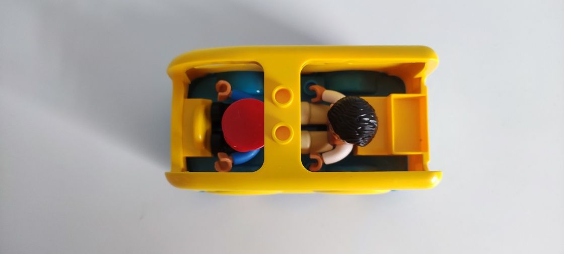 Mini autobus z kierowcą i pasażerem klocki pasują do LEGO Duplo