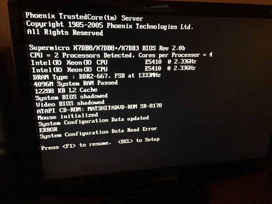 Сервер Supermicro Inetl (R) Xeon CPU E5410 2.33GHz x2