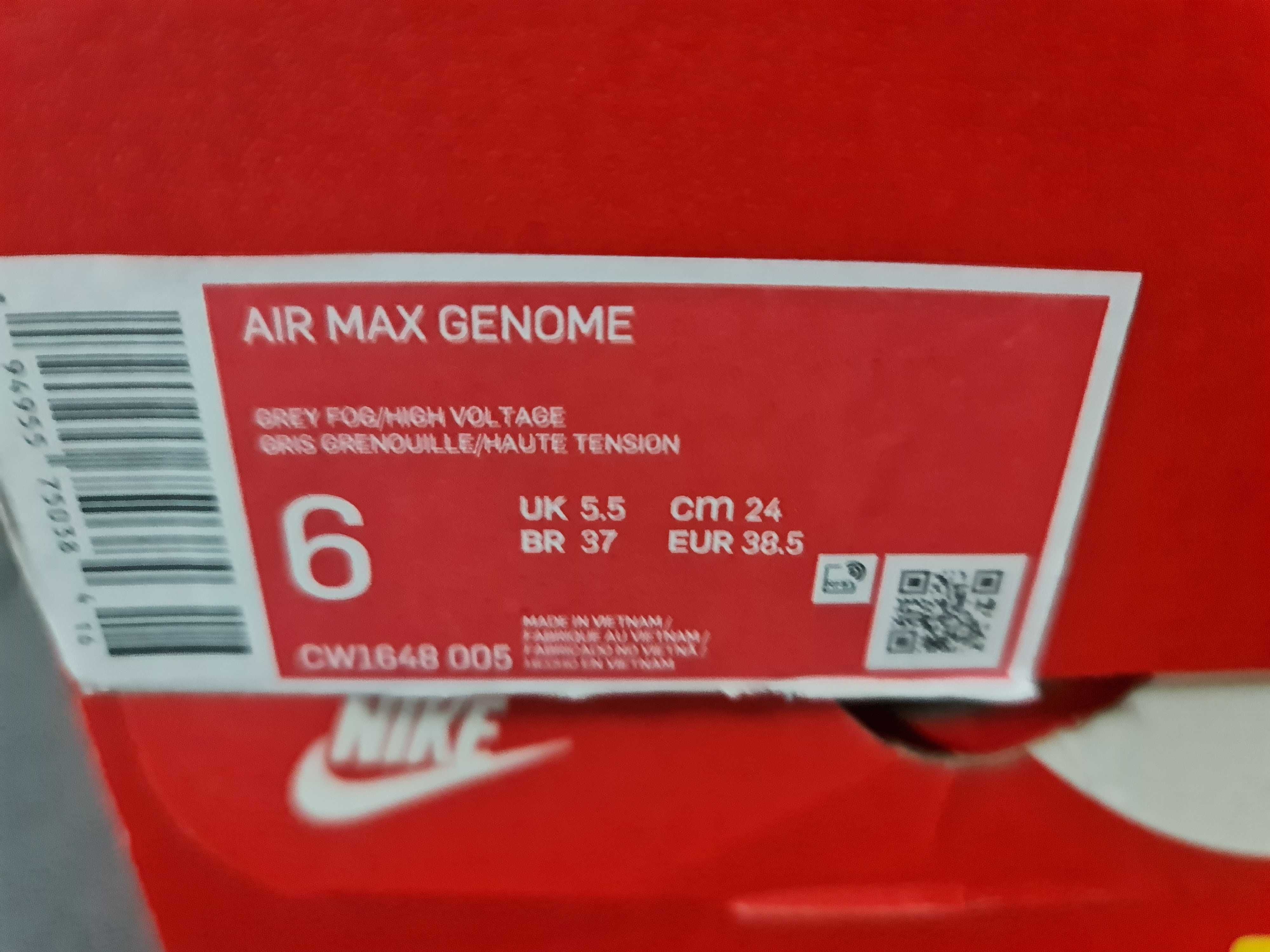 Buty Nike Air Max Genome GS CW1648 szary r. 38,5 wkładka 24 cm