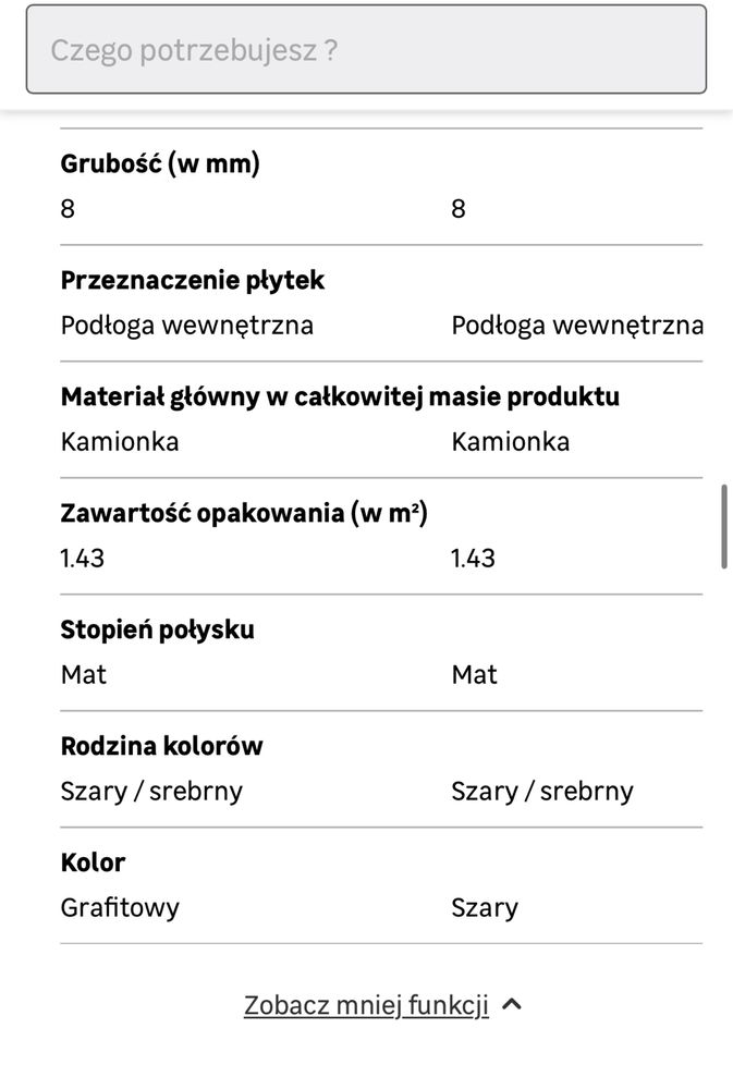 Płytka 120x60 Gres szkliwiony Tassero Graf 59.7x119.7 Artens