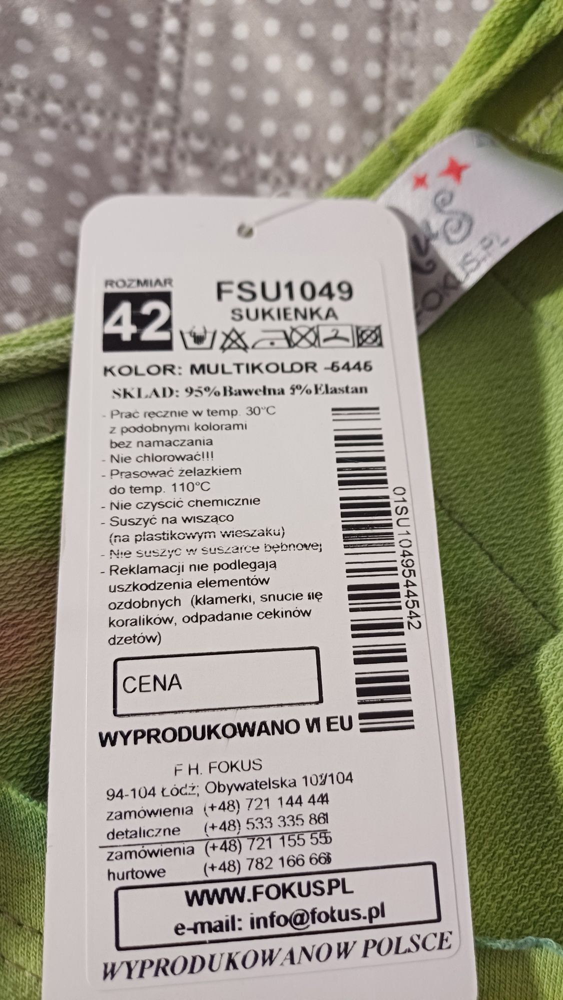 Sukienka z bawełny, polski producent